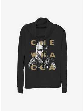 Star Wars: The Clone Wars Chewy Text Cowlneck Long-Sleeve Girls Top, , hi-res