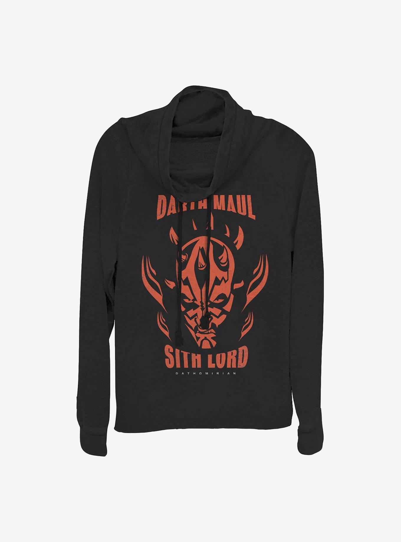 Star Wars: The Clone Wars Dathomirian Maul Cowlneck Long-Sleeve Girls Top, BLACK, hi-res