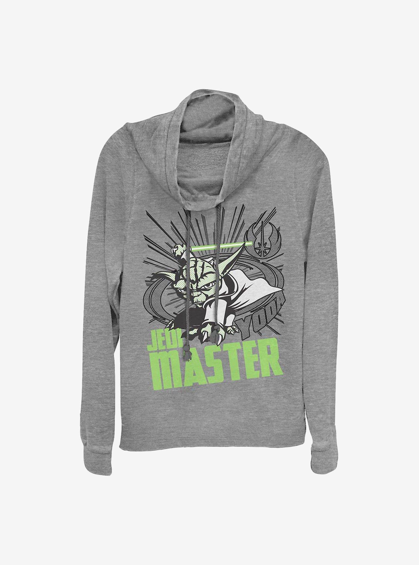 Star Wars: The Clone Wars Yoda Master Cowlneck Long-Sleeve Girls Top, , hi-res