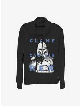 Star Wars: The Clone Wars Rex Text Cowlneck Long-Sleeve Girls Top, , hi-res