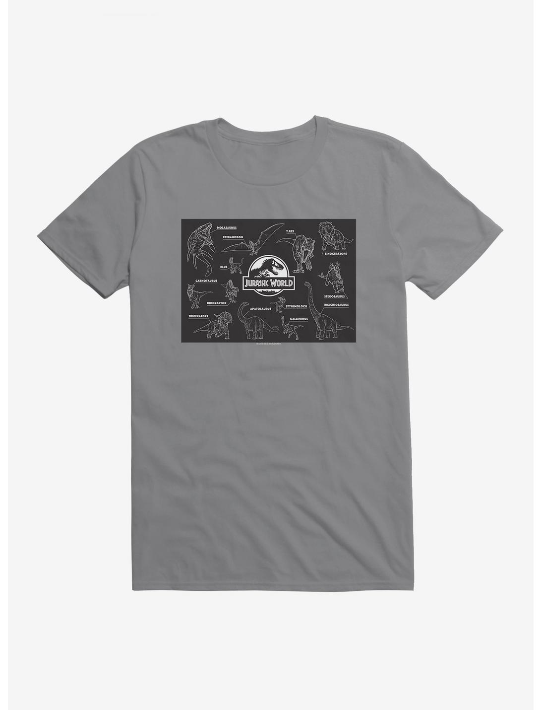 Jurassic World Different Species Outlined T-Shirt, , hi-res