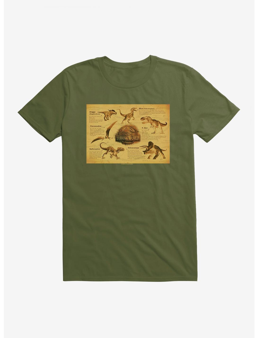 Jurassic World Dino Info Rectangle T-Shirt, , hi-res