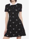 Black Friday Planchette Star Collar Dress, BLACK, hi-res