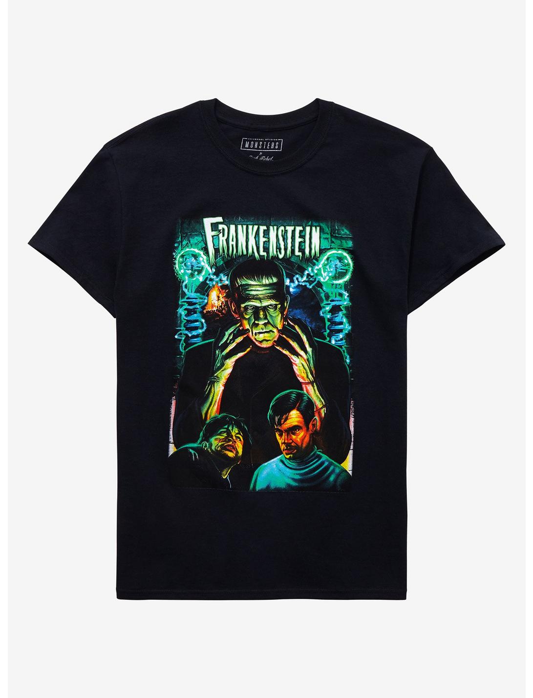 Universal Monsters Frankenstein Electricity T-Shirt, BLACK, hi-res