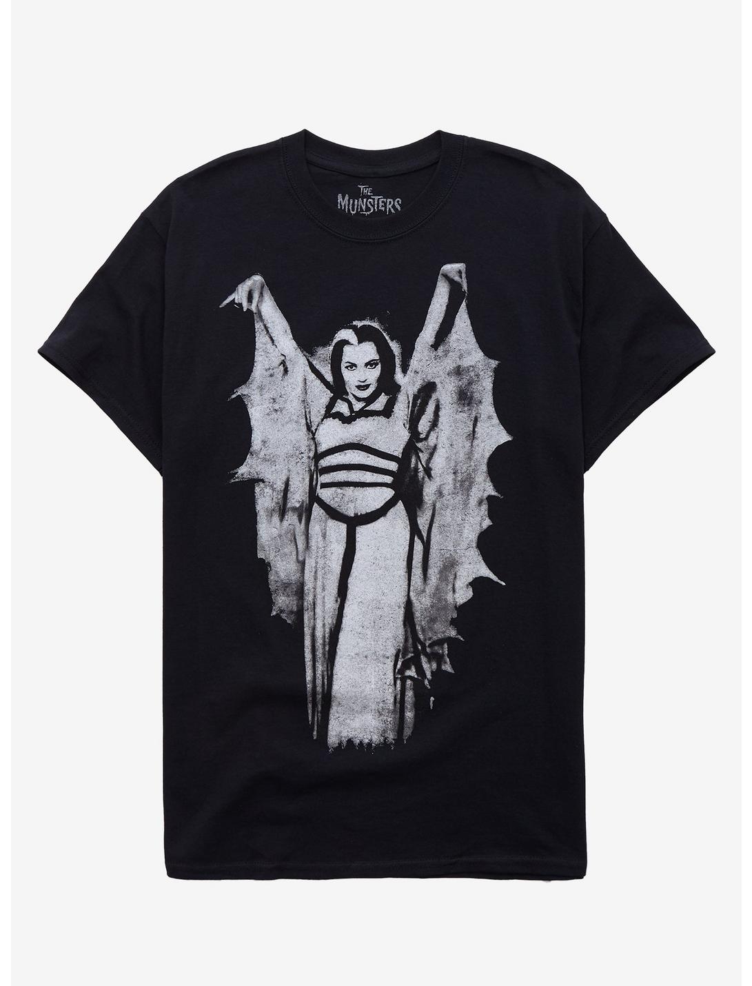 The Munsters Lily Munster Wings T-Shirt, BLACK, hi-res