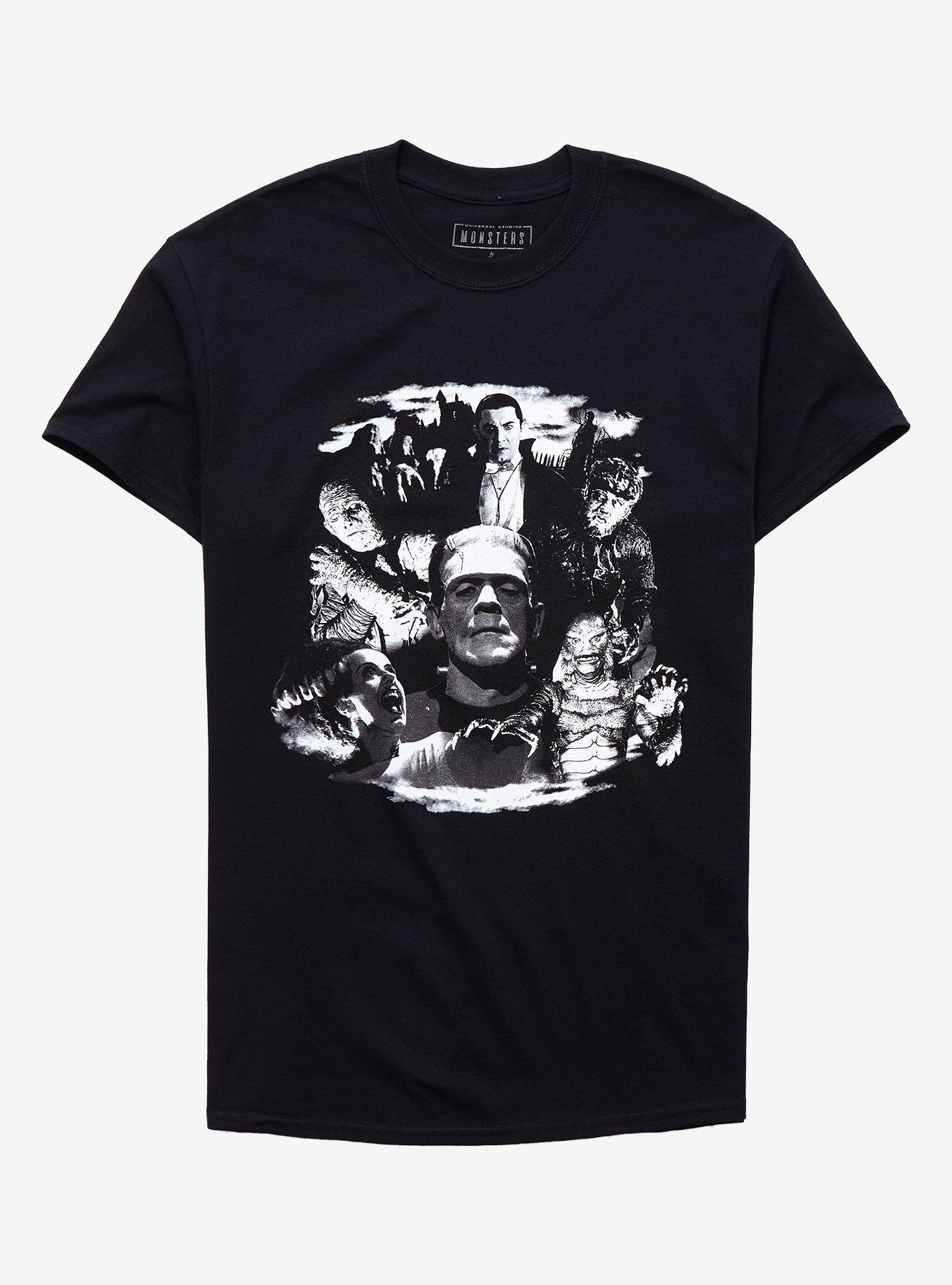 Universal Monsters Collage T-Shirt, BLACK, hi-res
