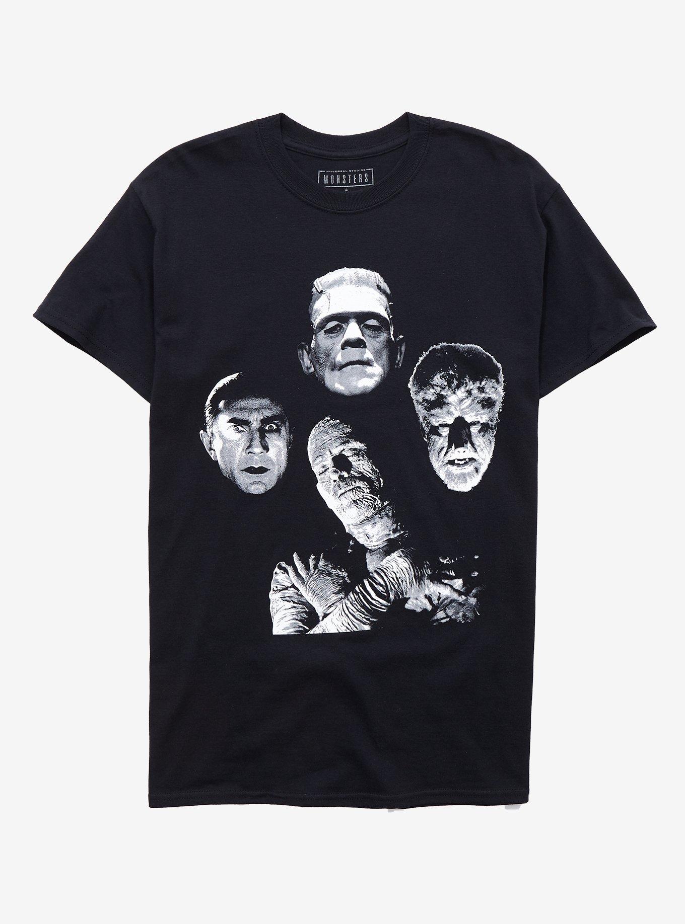 Universal Monsters Band T-Shirt, BLACK, hi-res