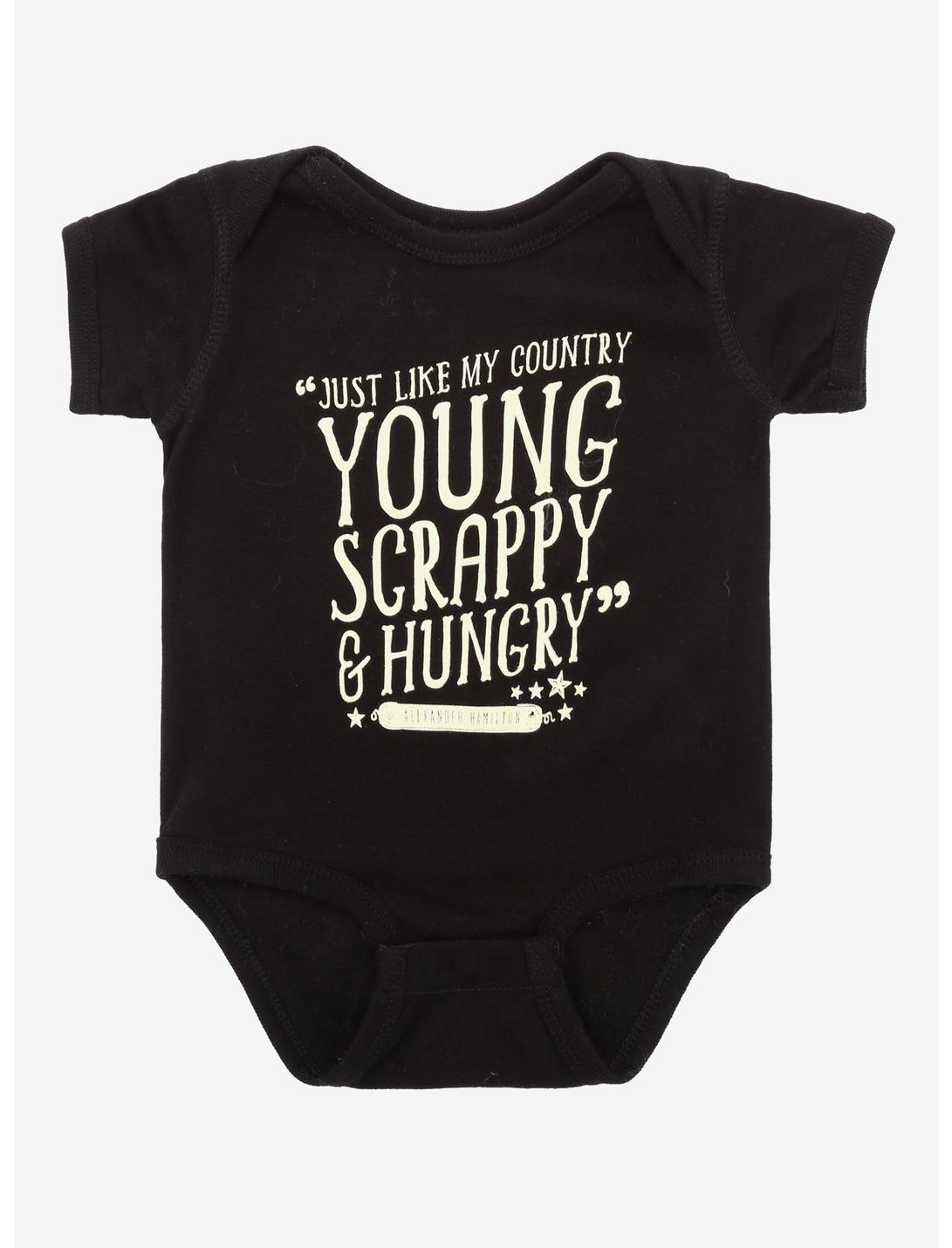 Hamilton Young Scrappy & Hungry Infant One-Piece, GOLD, hi-res