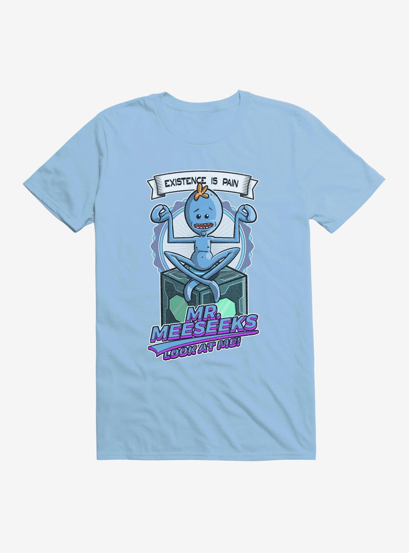 Rick And Morty Mr. Meeseeks T-Shirt, LIGHT BLUE, hi-res