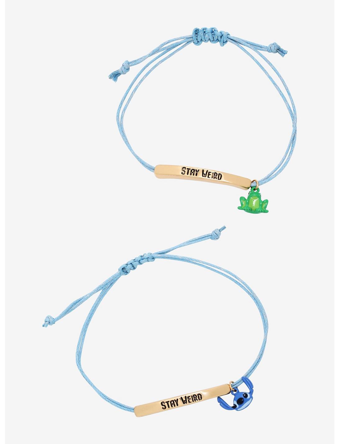 Disney Lilo & Stitch Frog & Stitch Stay Weird Best Friend Bracelet Set, , hi-res