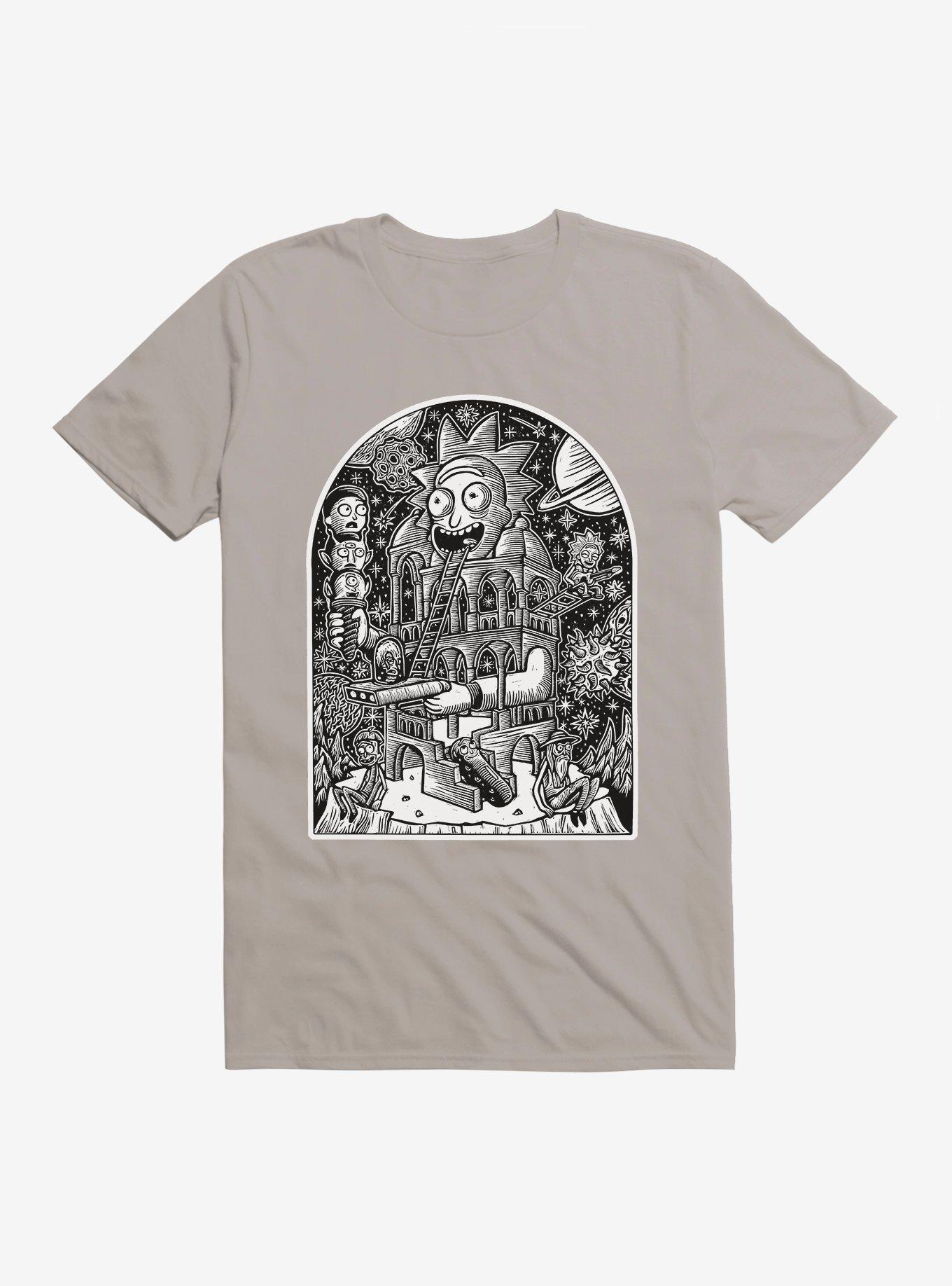 Rick And Morty Temple Of Rick T-Shirt, LIGHT GREY, hi-res