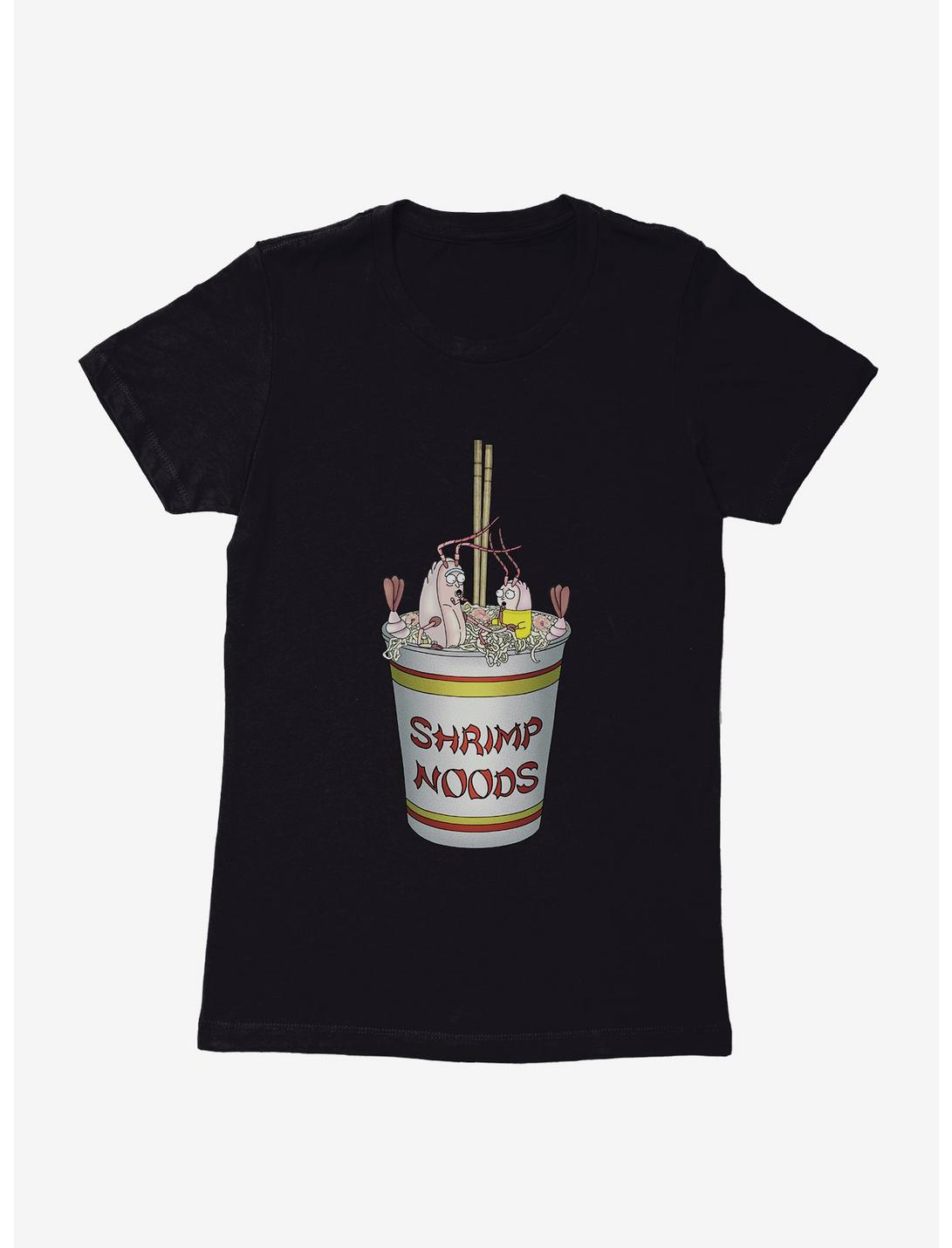 Rick And Morty Shrimp Noods Womens T-Shirt, BLACK, hi-res