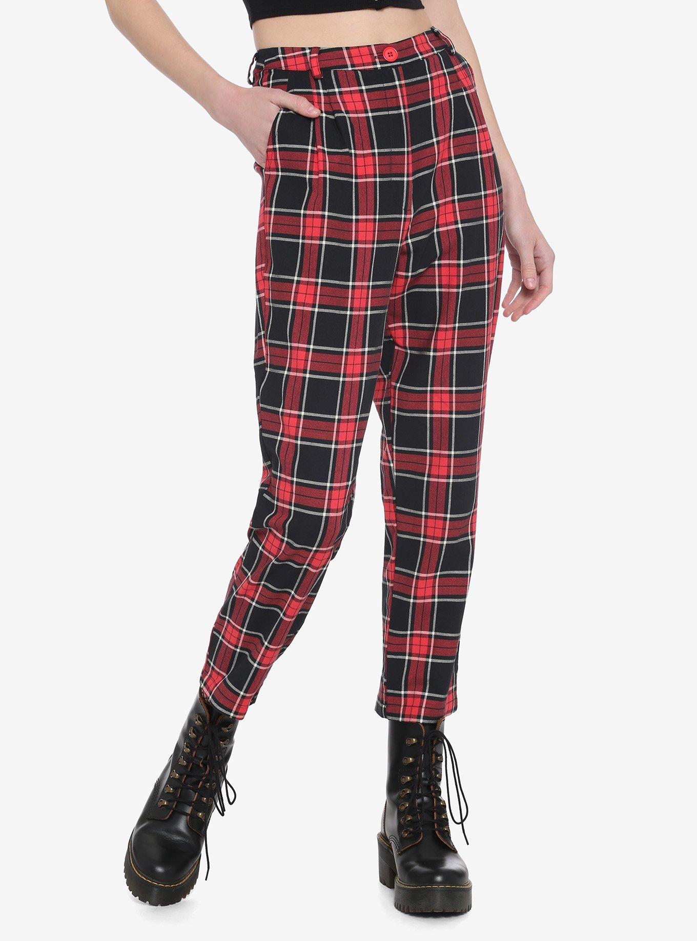 Black Friday Red & Black Plaid Pants | Hot Topic