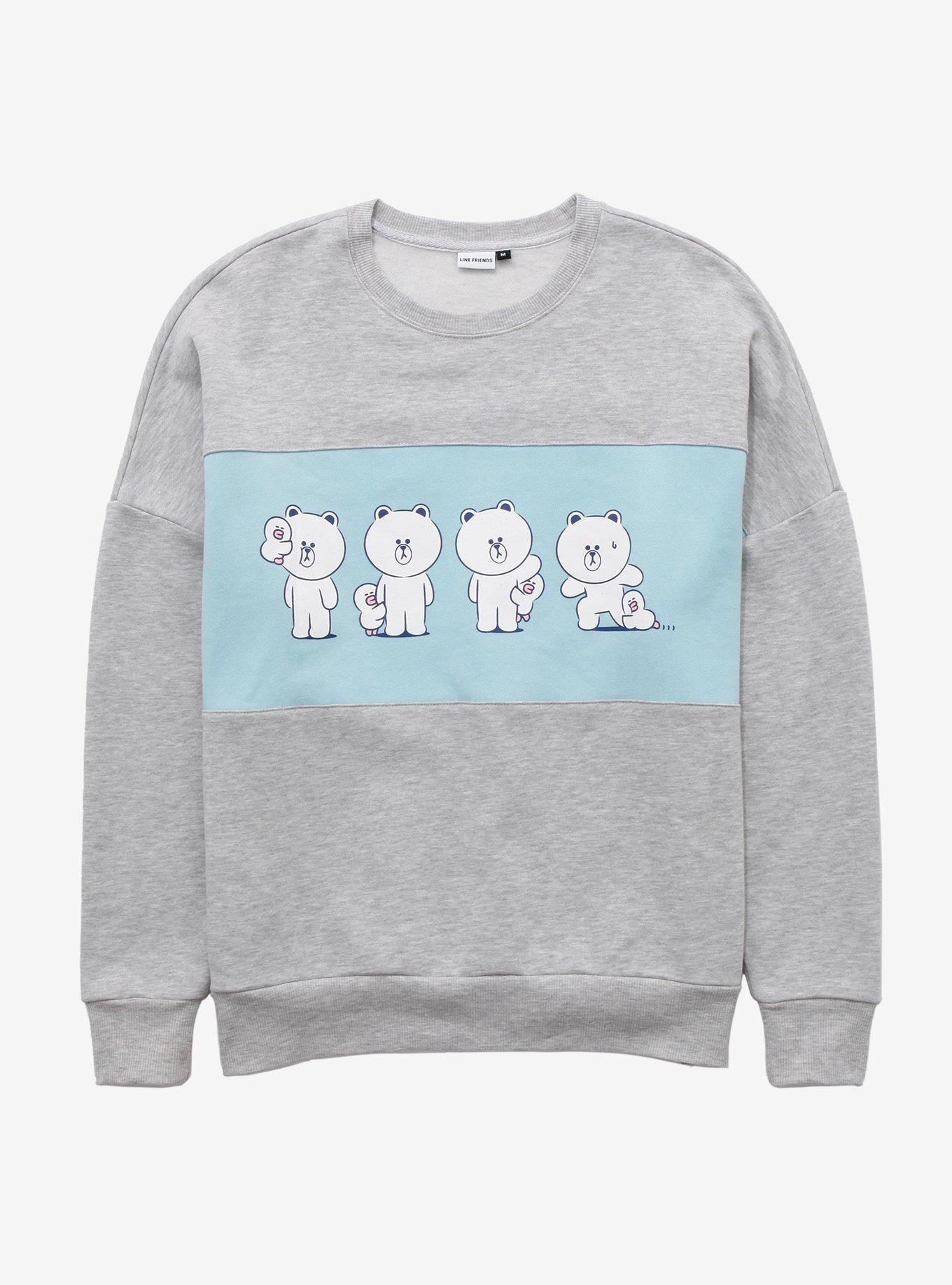 LINE FRIENDS BROWN & FRIENDS Panel Crewneck - BoxLunch Exclusive