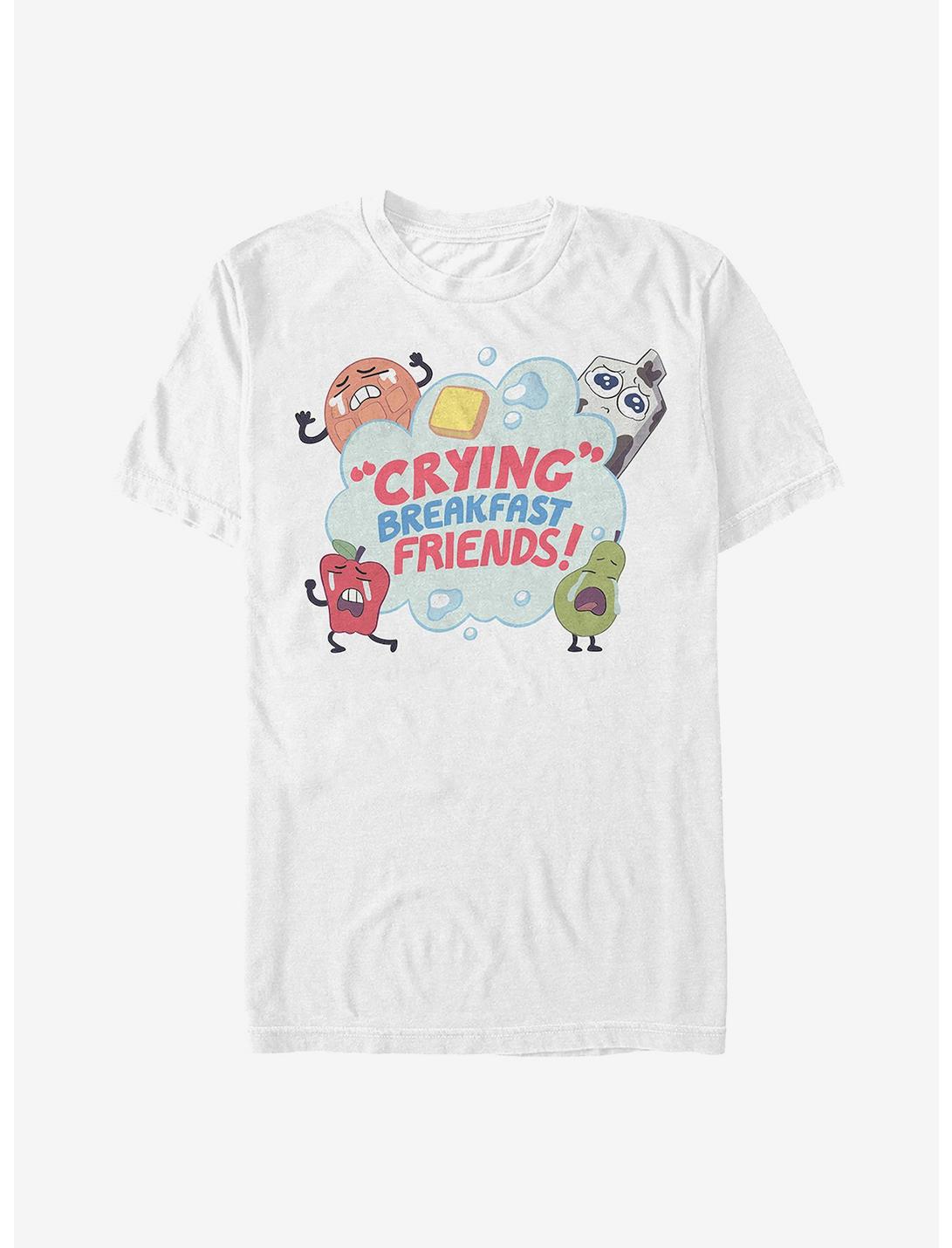 Steven Universe Crying Breakfast Friends T-Shirt, WHITE, hi-res