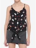 Studio Ghibli Spirited Away Icon Tie-Front Girls Woven Button-Up Tank Top, MULTI, hi-res