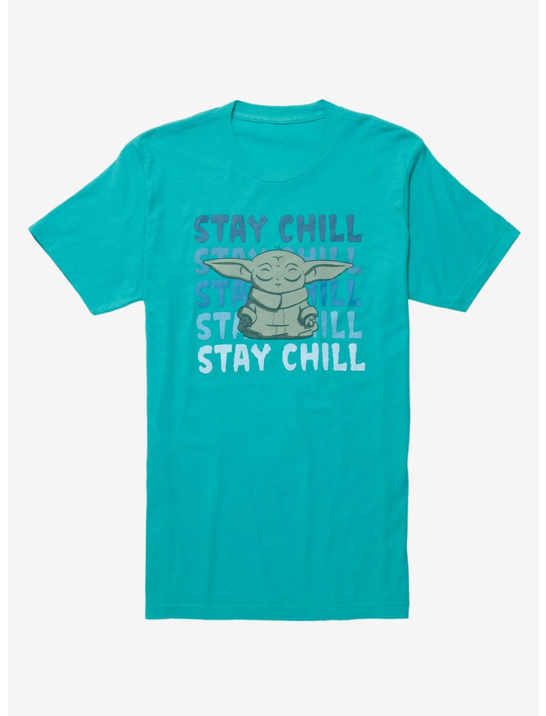 Star Wars The Mandalorian The Child Stay Chill T-Shirt - BoxLunch Exclusive, MINT GREEN, hi-res