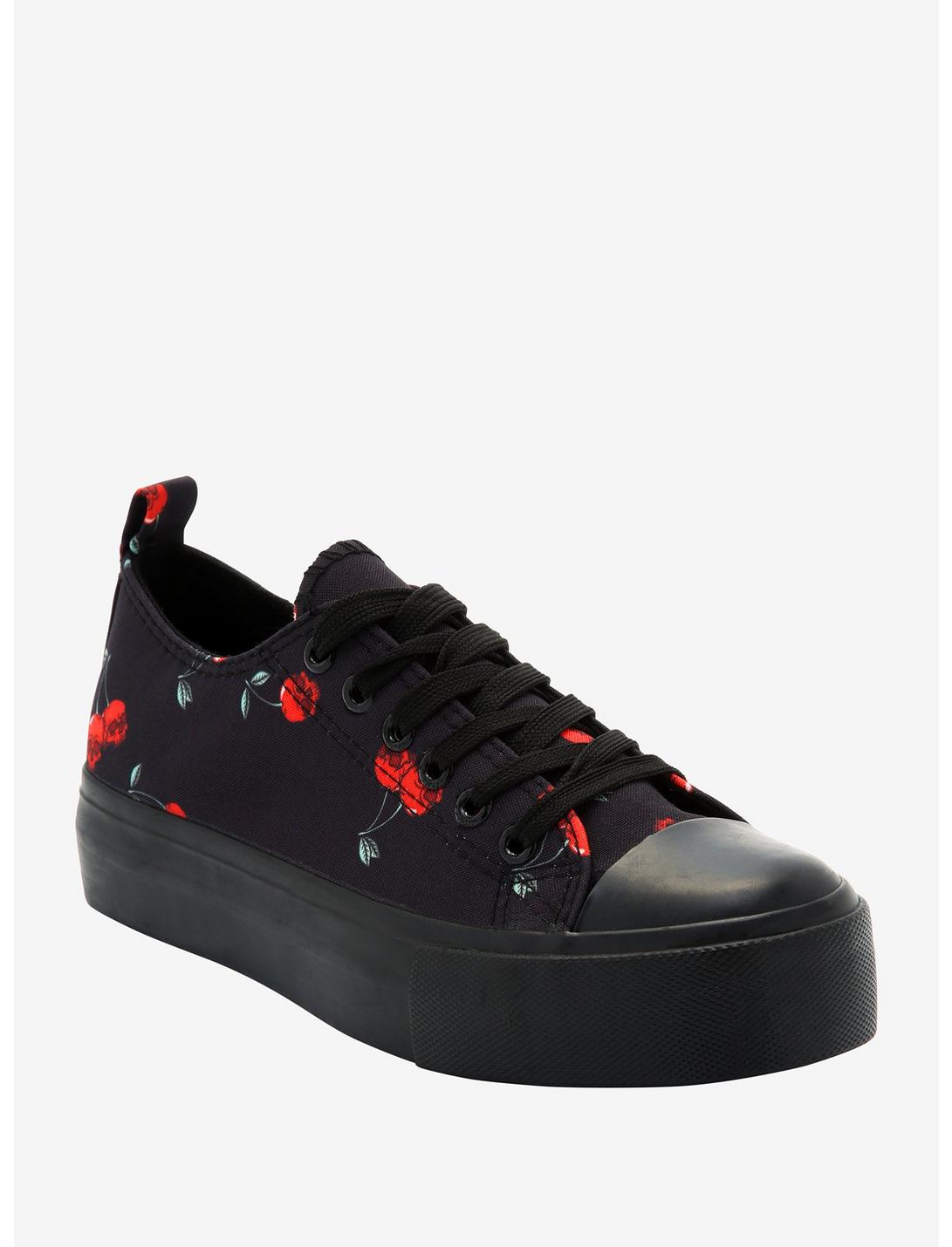 Cherry Skull Lace-Up Platform Sneakers, MULTI, hi-res