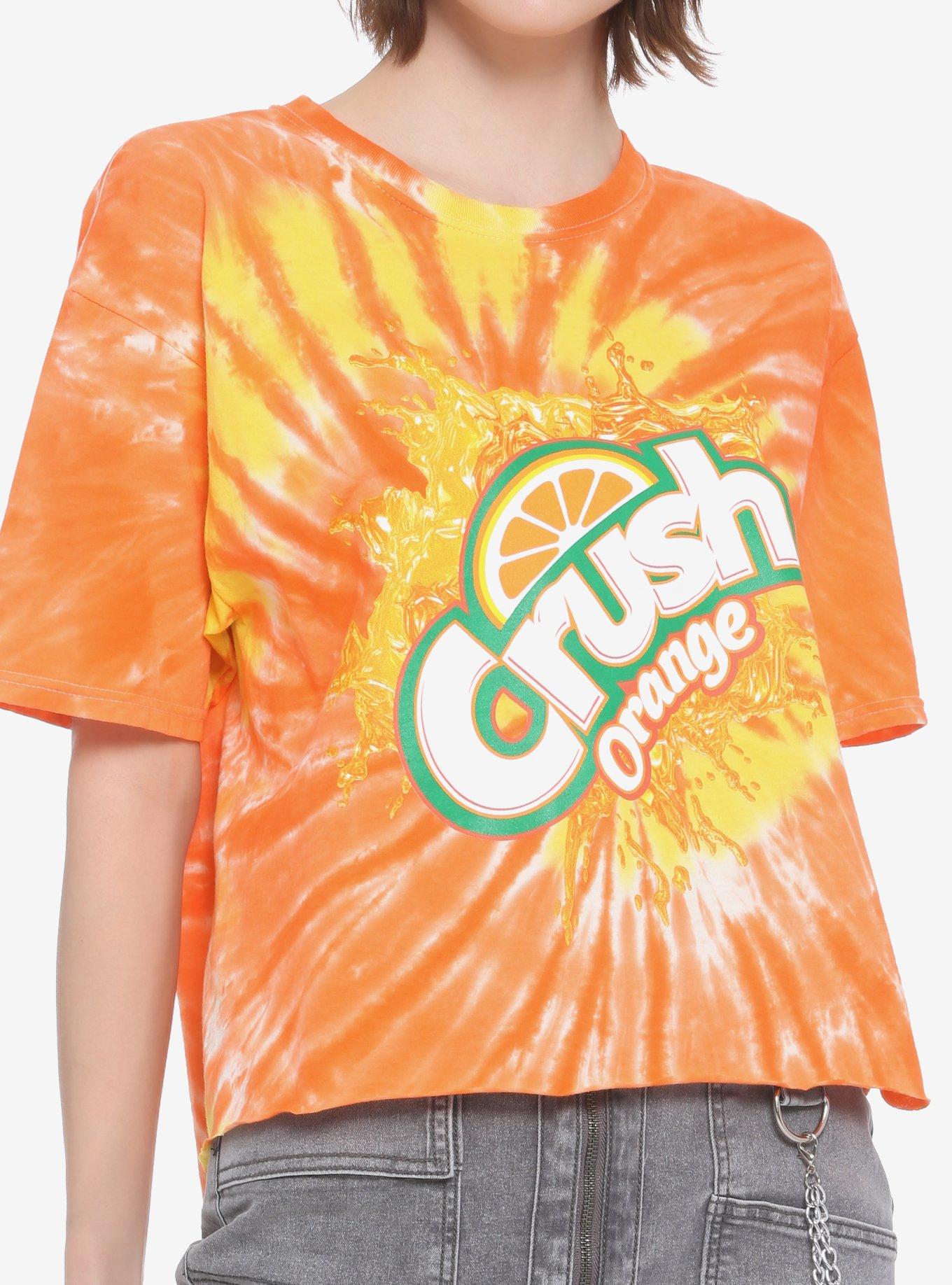 Crush Orange Soda Tie-Dye Girls Crop T-Shirt, MULTI, hi-res view 1