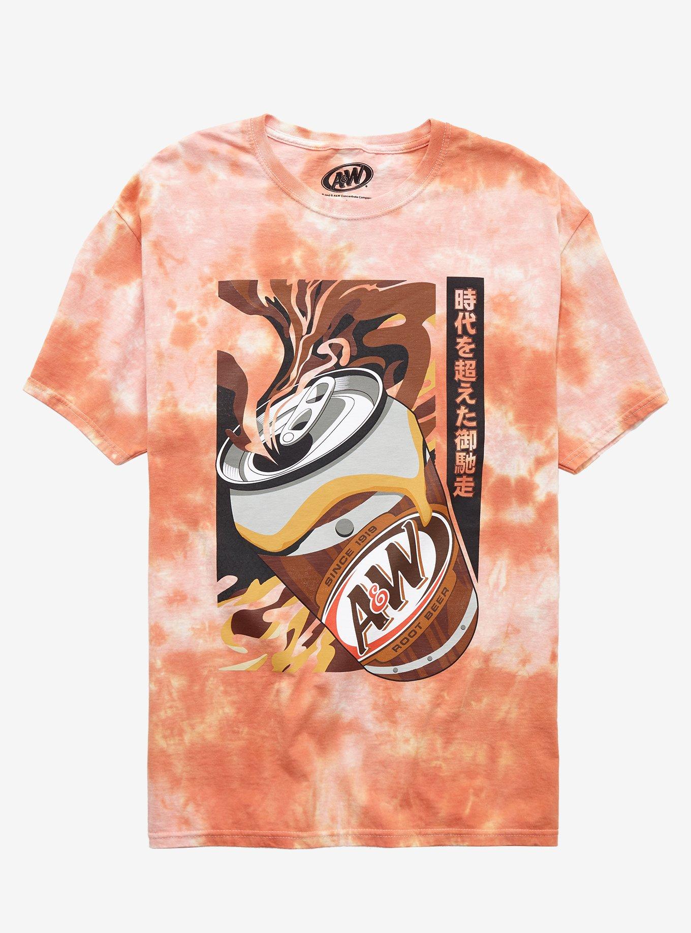 A&W Root Beer Tie-Dye Boyfriend Fit Girls T-Shirt, MULTI, hi-res