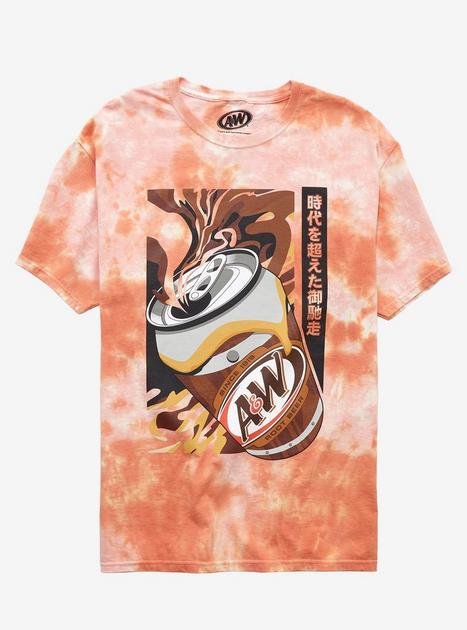 A&W Root Beer Tie-Dye Boyfriend Fit Girls T-Shirt Hot Topic