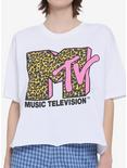 MTV Butterfly Logo Girls Crop T-Shirt, MULTI, hi-res