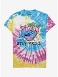 Disney Lilo & Stitch Stay Weird Tie-Dye Boyfriend Fit Girls T-Shirt, MULTI, hi-res