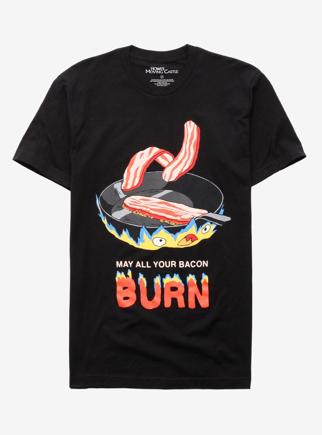 Studio Ghibli Howl's Moving Castle Calcifer T-Shirt, BLACK, hi-res