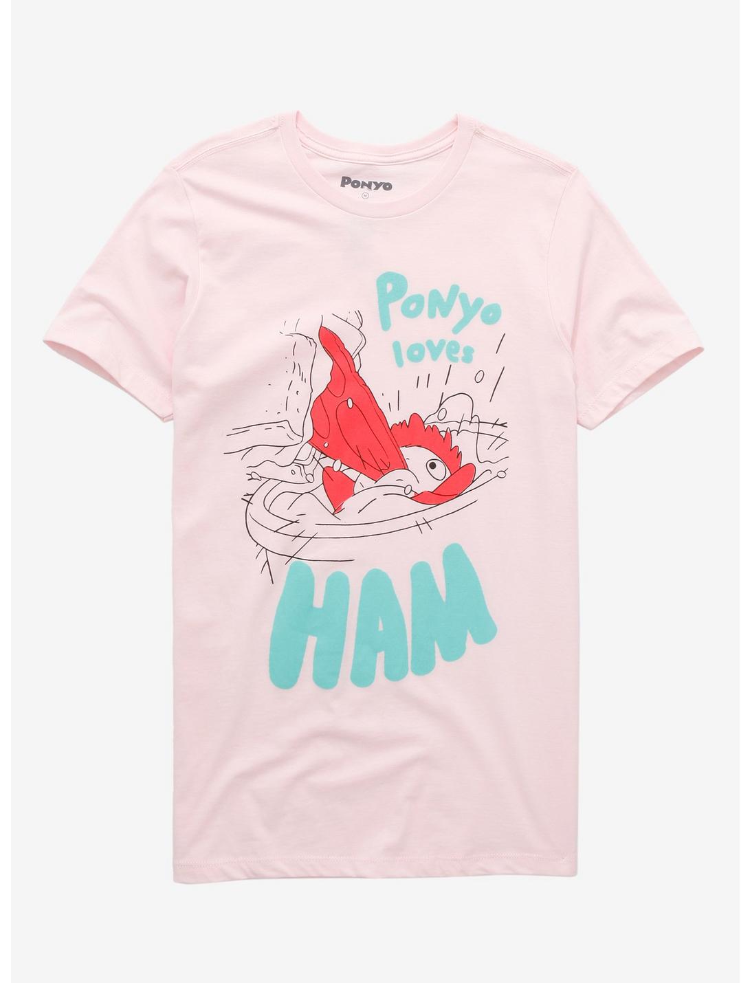 Studio Ghibli Ponyo Ham T-shirt, PINK, hi-res