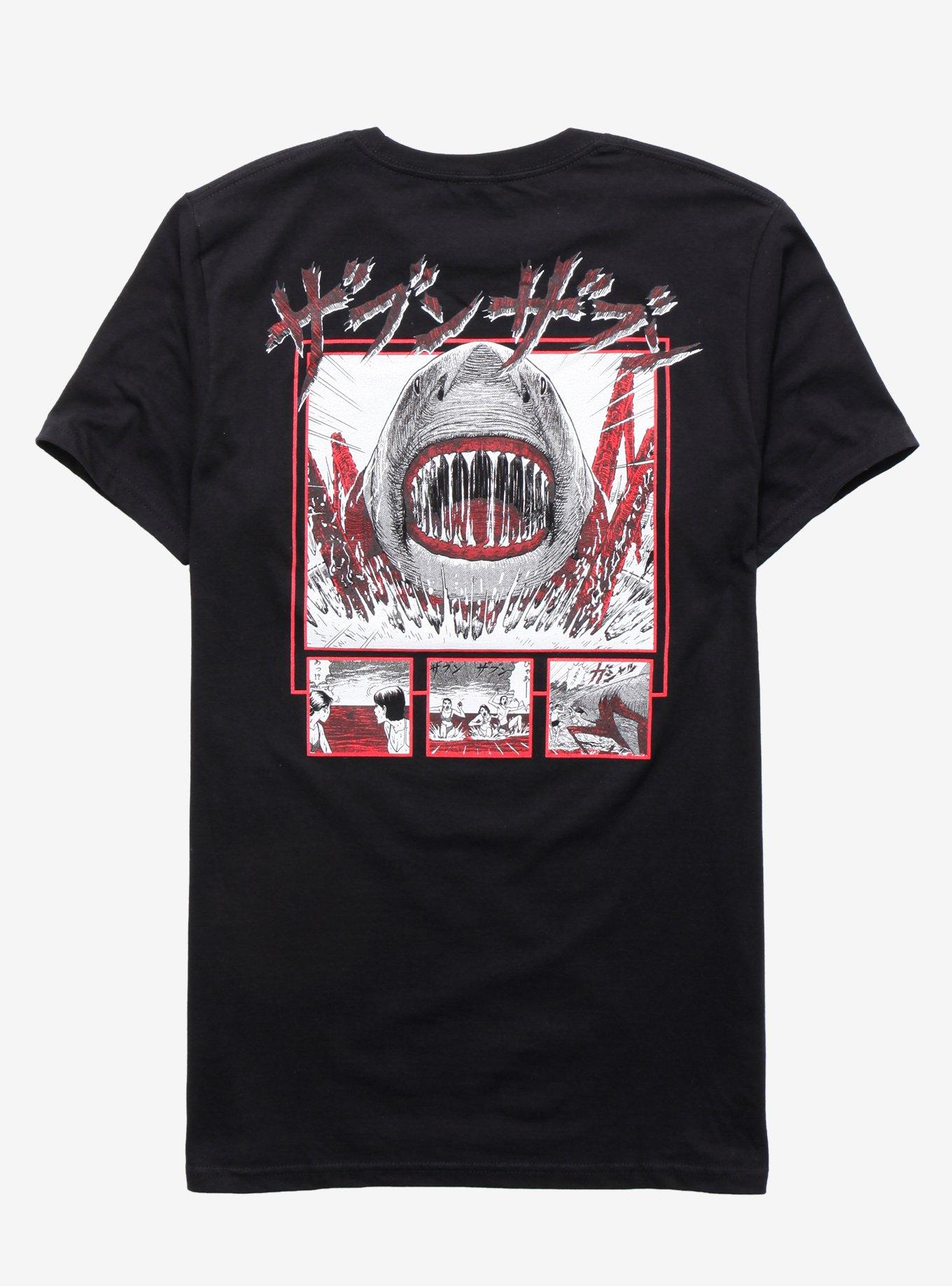 Junji Ito Gyo Shark T-Shirt, BLACK, hi-res