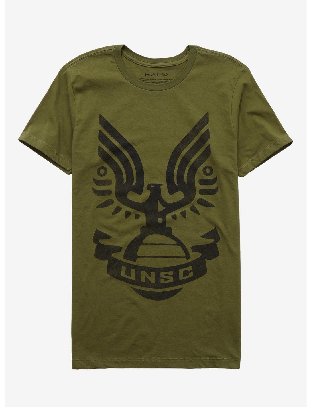 Halo Infinite UNSC Logo T-Shirt, OLIVE, hi-res