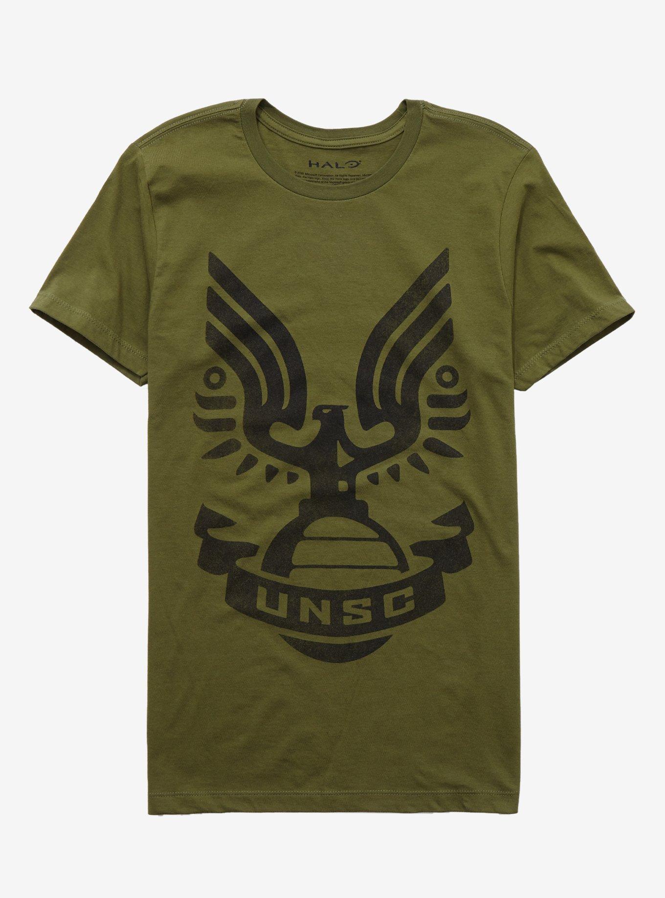 Halo Infinite UNSC Logo T-Shirt, OLIVE, hi-res