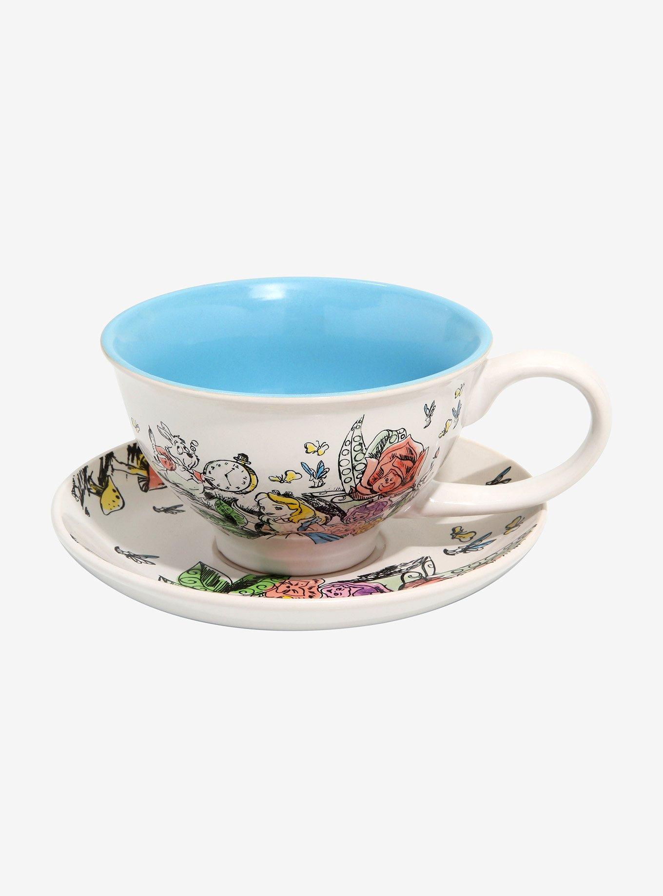 Disney Alice in Wonderland Floral Teacup & Saucer, , hi-res