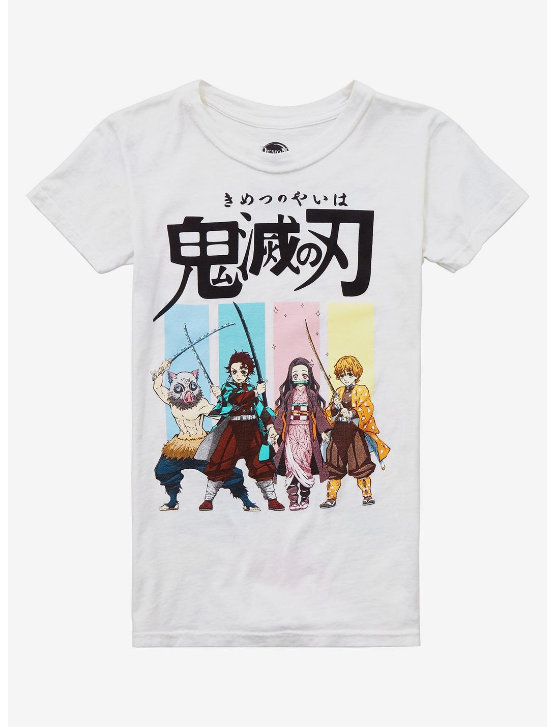 Demon Slayer: Kimetsu No Yaiba Pastel Panels Girls T-Shirt, MULTI, hi-res