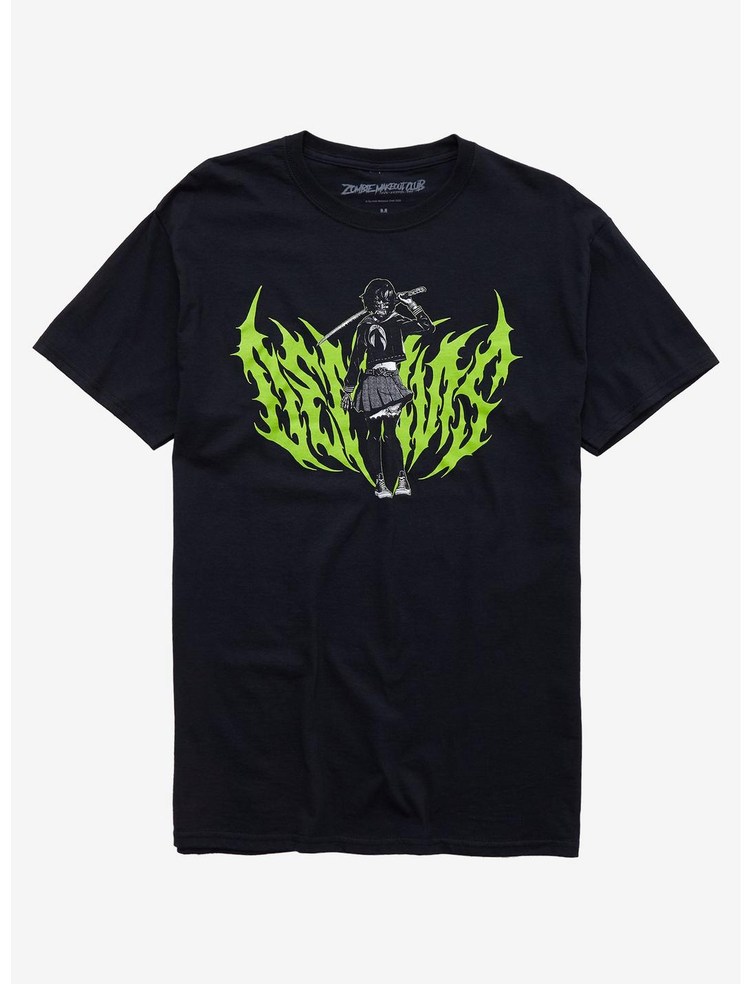 Zombie Makeout Club Demons T-Shirt, NEON GREEN, hi-res