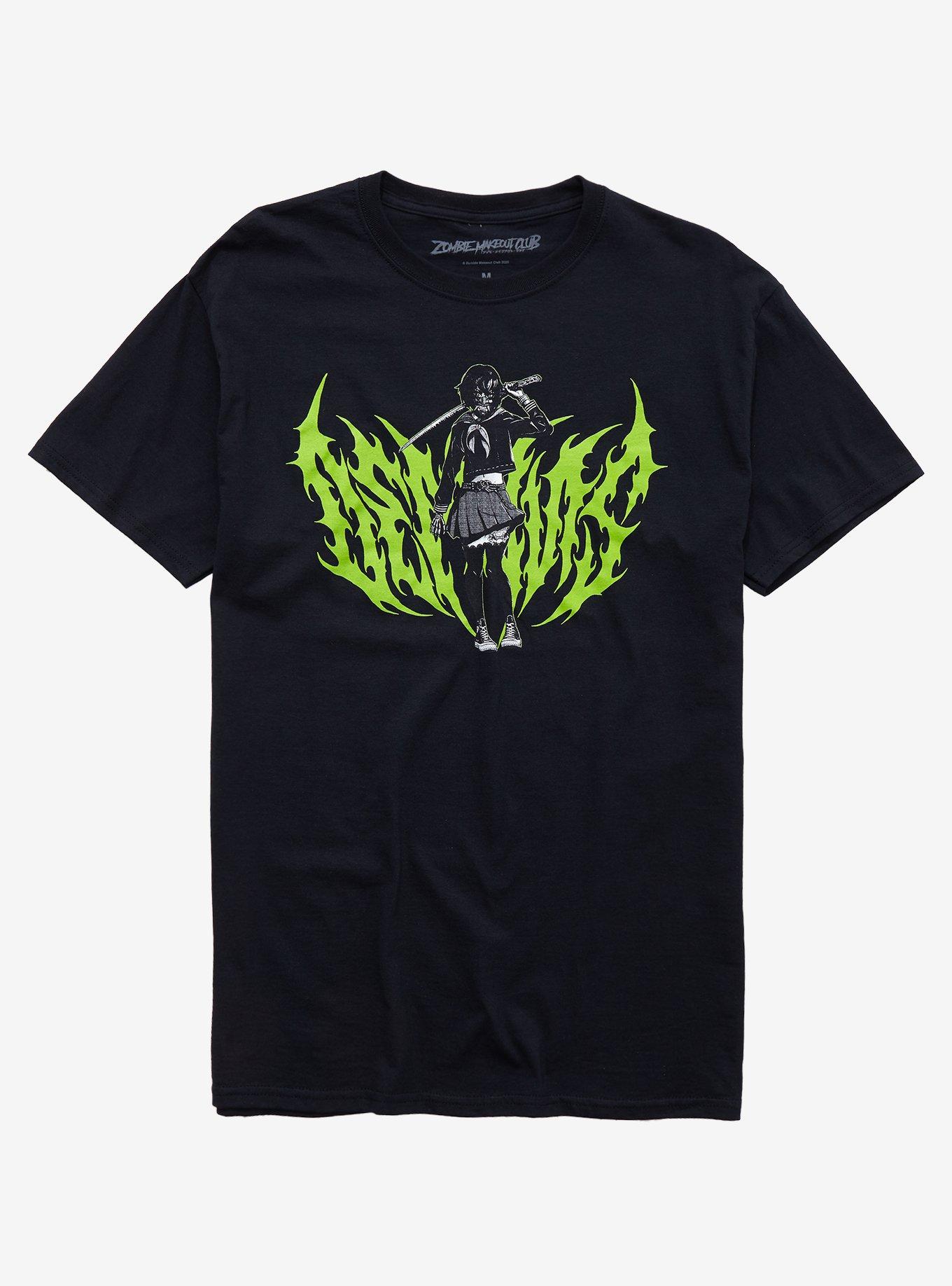 Zombie Makeout Club Demons T-Shirt, NEON GREEN, hi-res