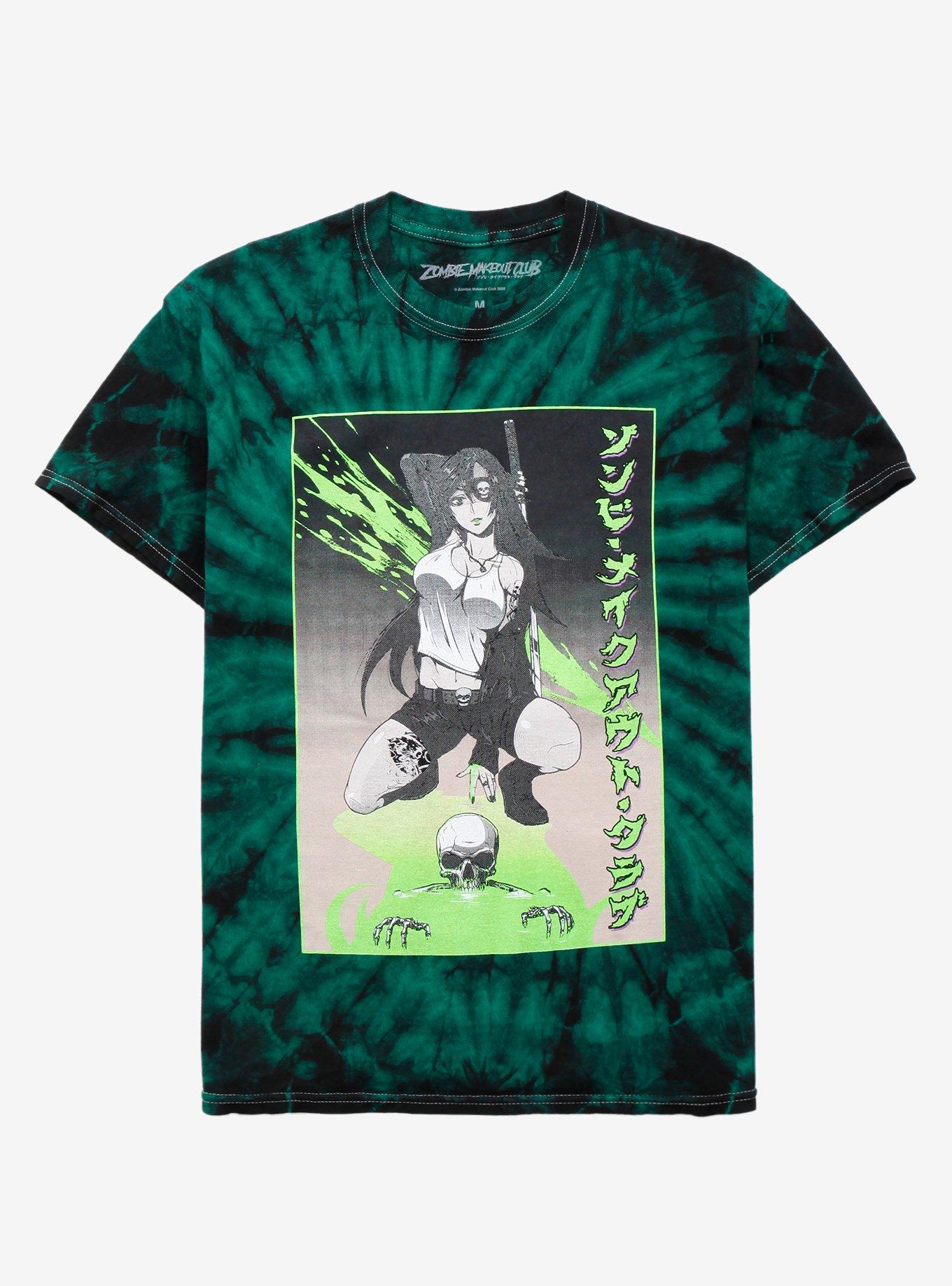 Zombie Makeout Club Tie-Dye T-Shirt, BLACK, hi-res