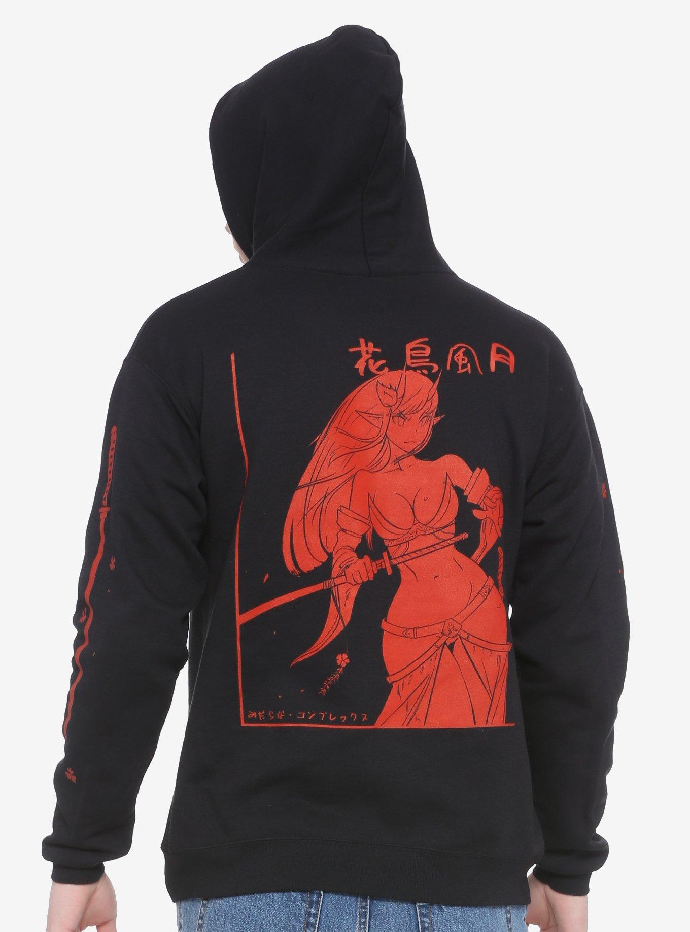 Lewd Complex Self-Reflection Hoodie, RED, hi-res