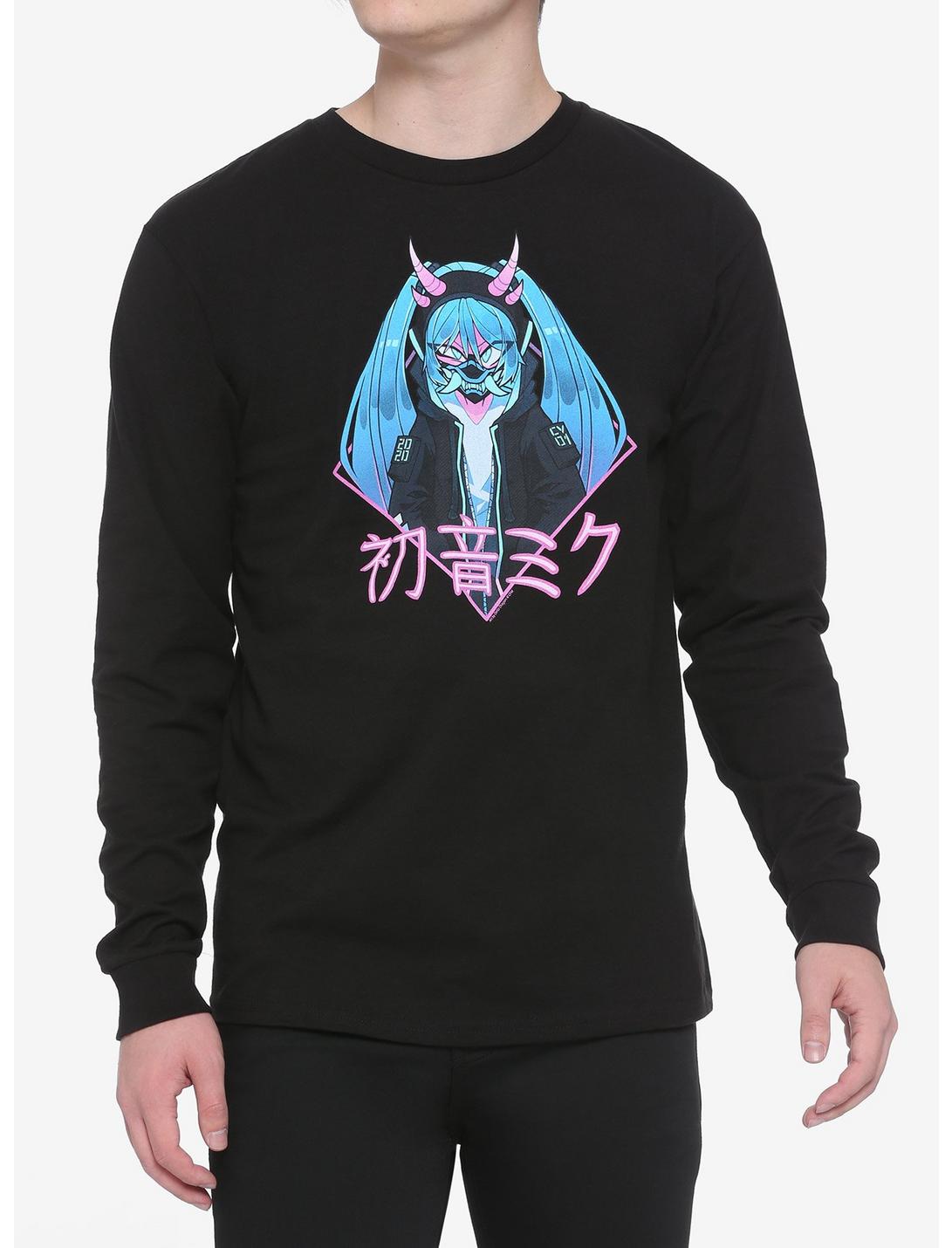 Hatsune Miku Demon Mask Long-Sleeve T-Shirt, MULTI, hi-res