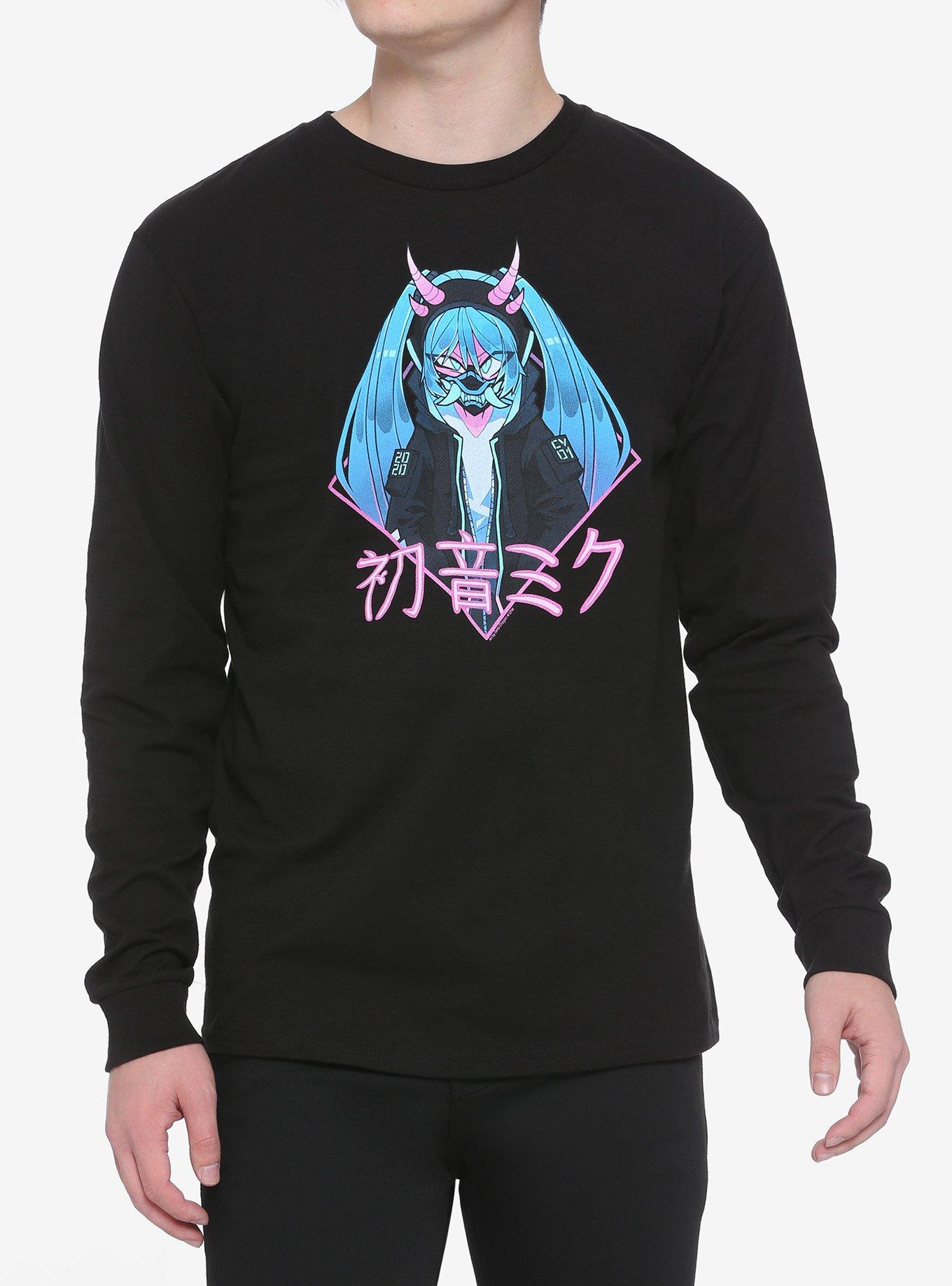 Hatsune Miku Demon Mask Long-Sleeve T-Shirt, MULTI, hi-res