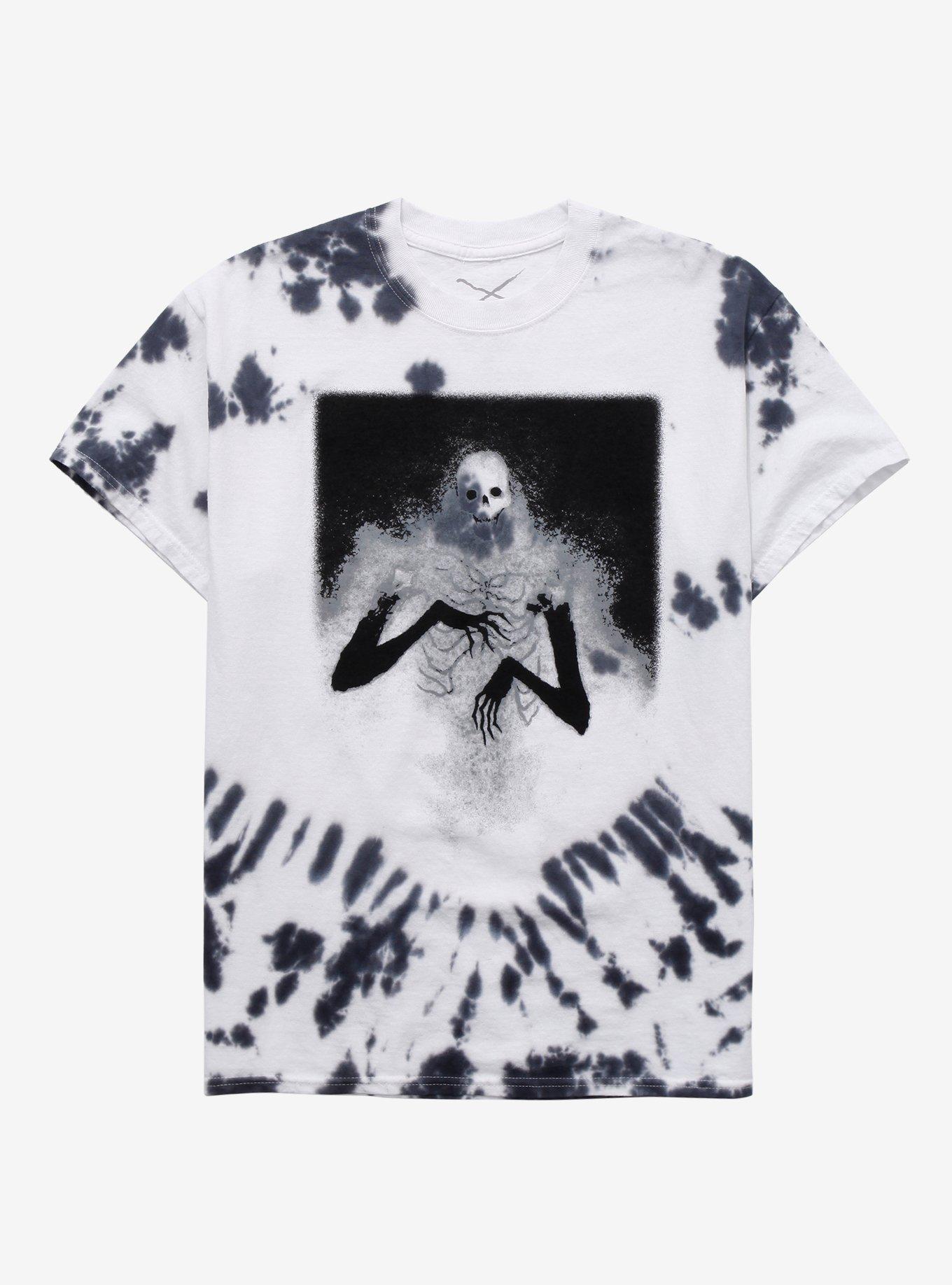 Mire Black & White Tie-Dye T-Shirt By Built From Sketch | Hot Topic