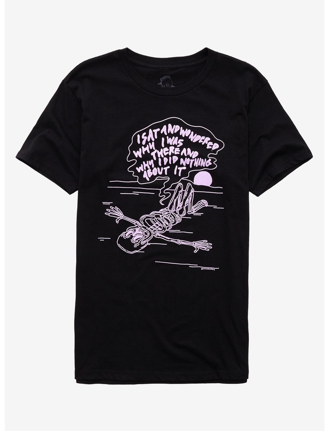 Skeleton Wonder T-Shirt By Emma Atterbury, PINK, hi-res