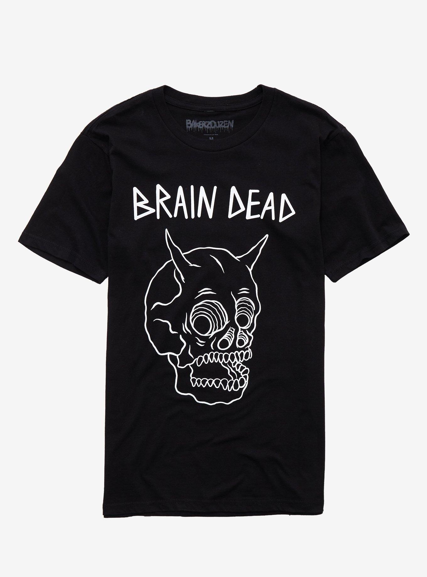 Brain Dead T-Shirt By Bakerduzen, WHITE, hi-res