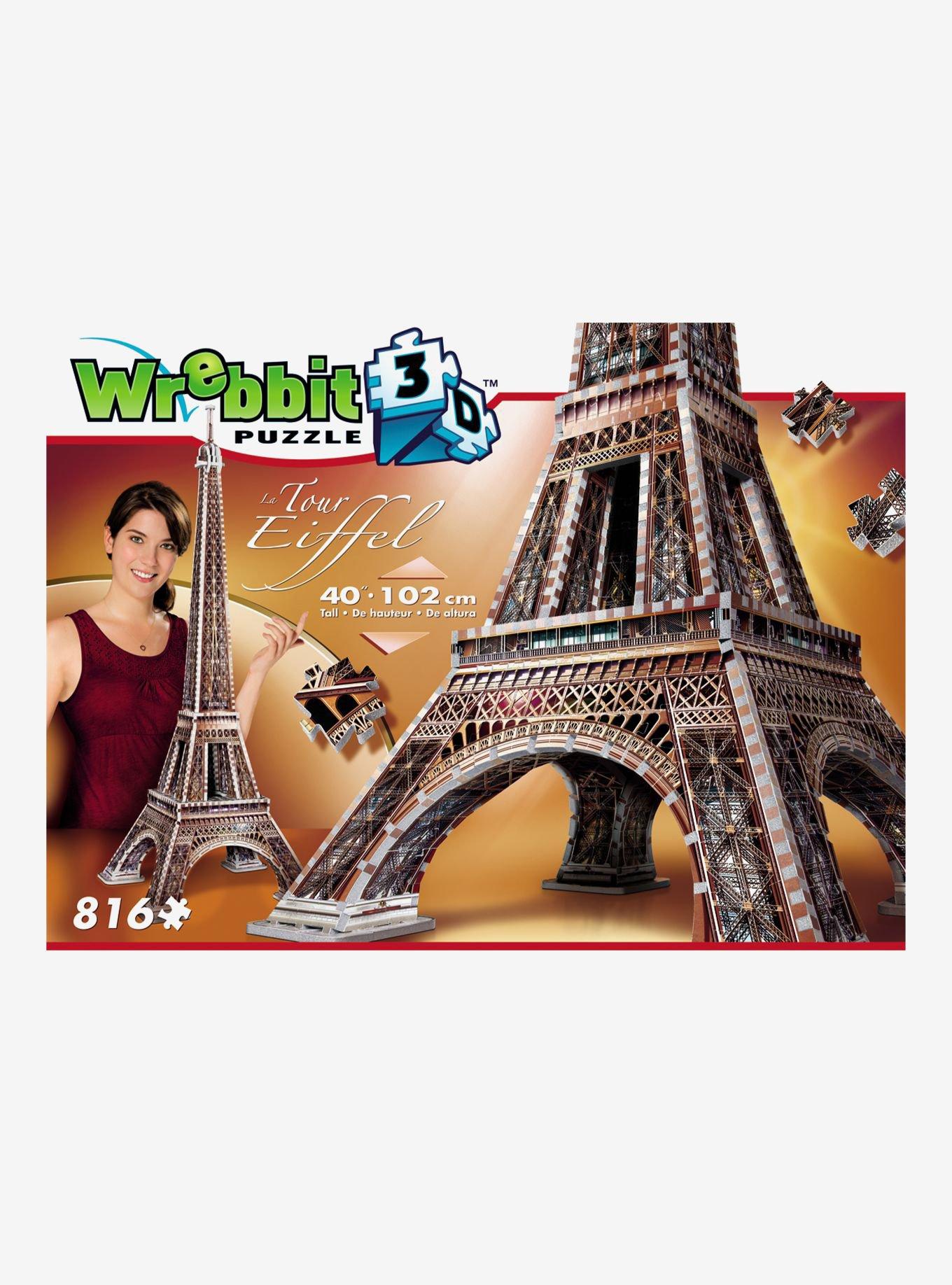 Wrebbit Eiffel Tower 816 Piece 3D Puzzle, , hi-res
