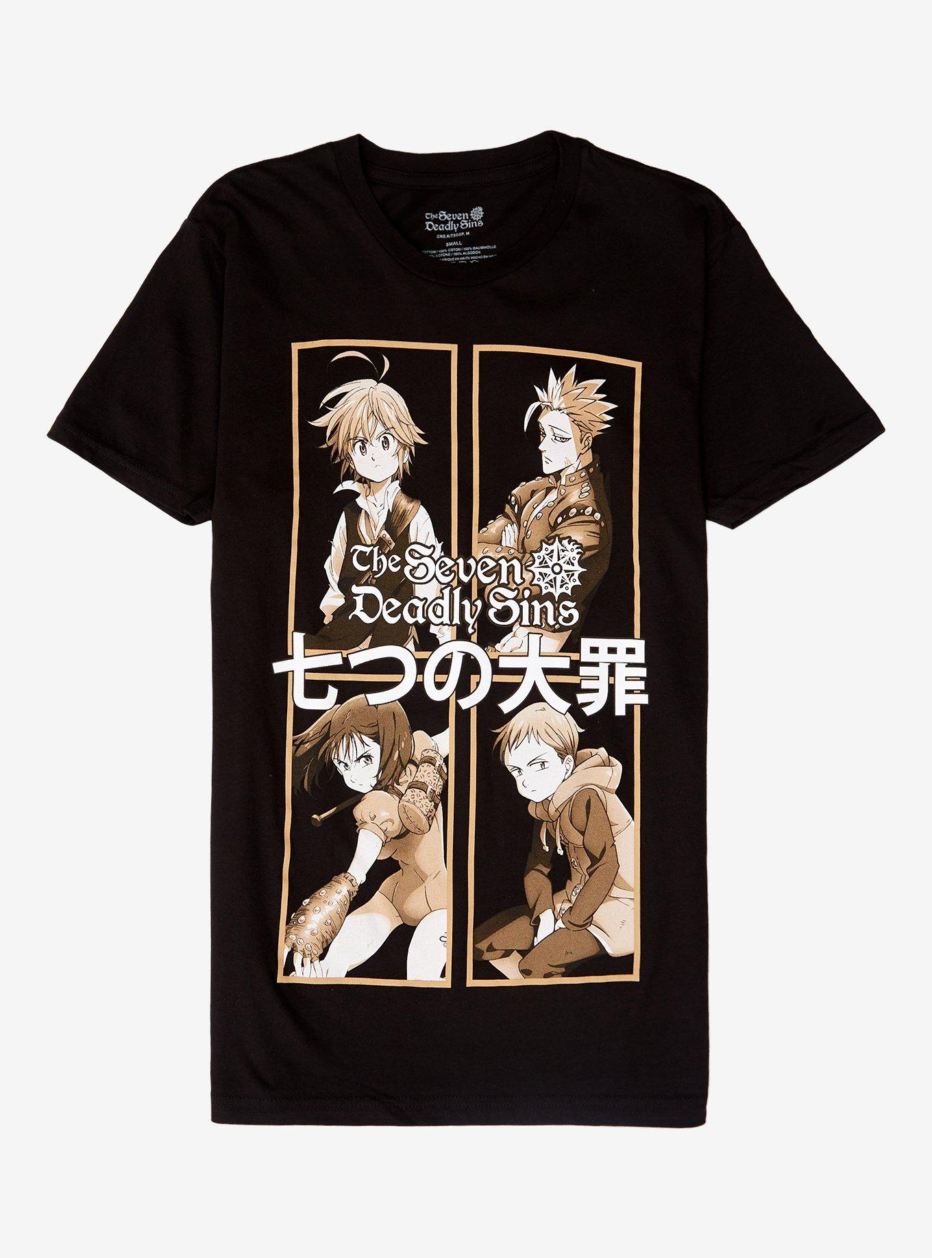 The Seven Deadly Sins Mono Box Boyfriend Fit Girls T-Shirt, MULTI, hi-res