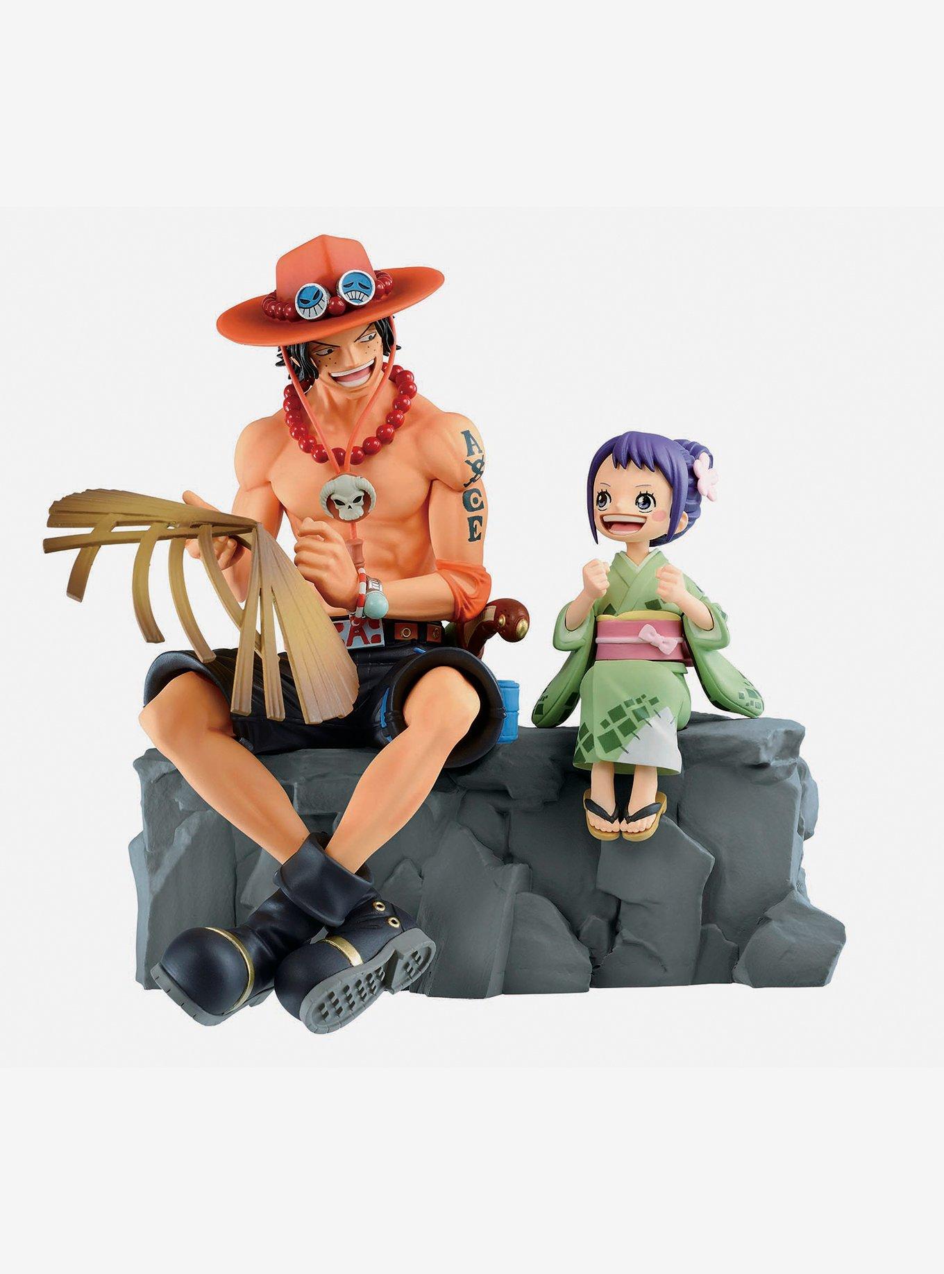 Bandai Spirits One Piece Ichibansho Emorial Vignette Ace & Otama Figure, , hi-res