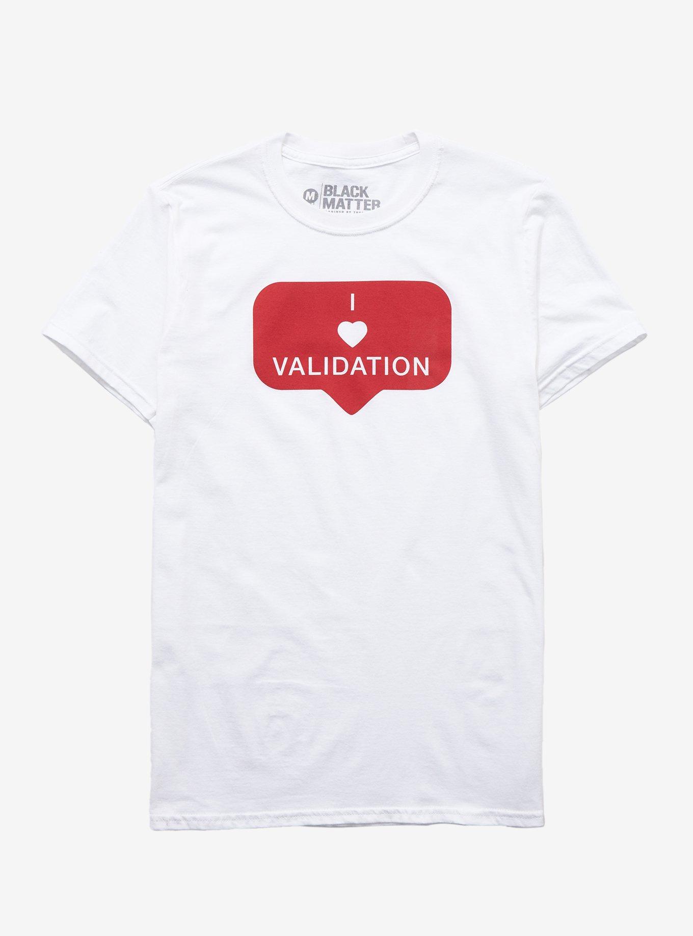 I Heart Validation T-Shirt By Luis Romero, RED, hi-res