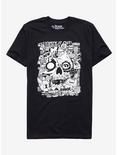Skull Clippings T-Shirt By Adam Antium, WHITE, hi-res