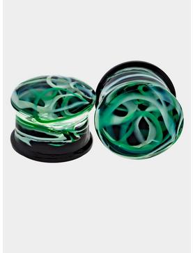 Glass Green Swirl Plug 2 Pack, , hi-res