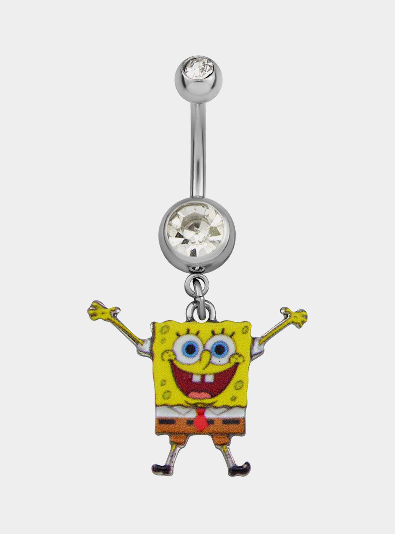 Spongebob belly shop button ring